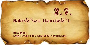 Makróczi Hannibál névjegykártya